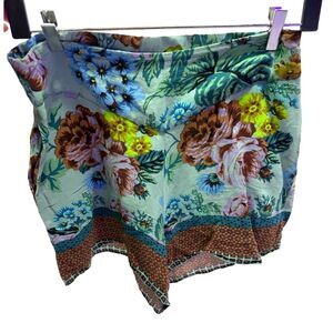 Maeve teal floral boho short